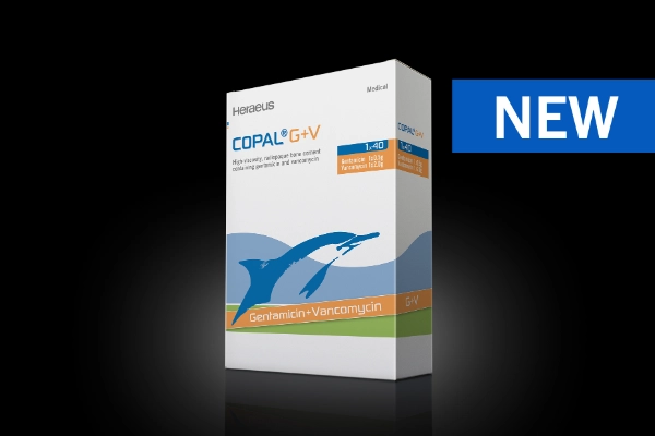 Packshot of COPAL G+V on black background