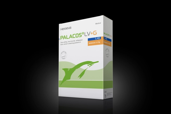 PALACOS LV+G bone cement package